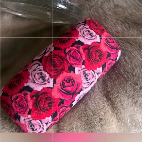 Floral Rose Print Glasses Case